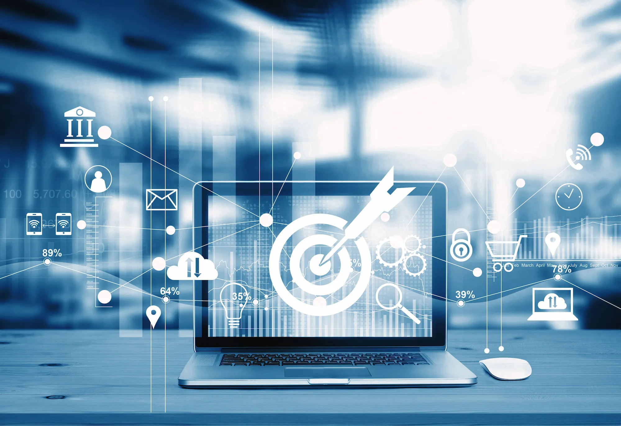 Strategic digital marketing and blogging concept for business growth